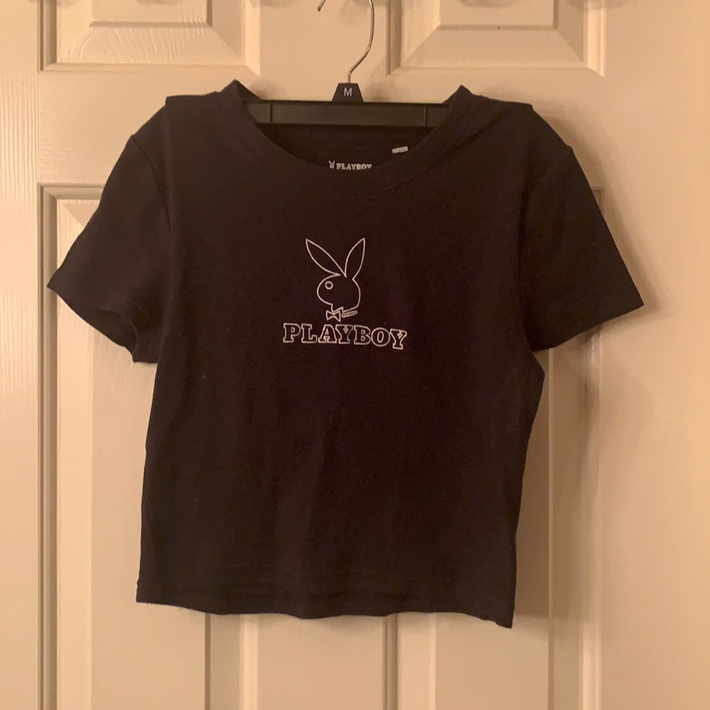 PacSun Playboy Black Short sleeve Top. Juniors. Size M